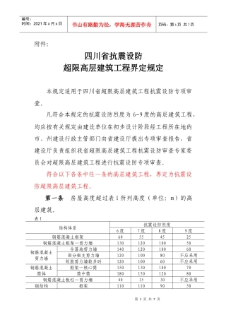 超限高层建筑工程界定