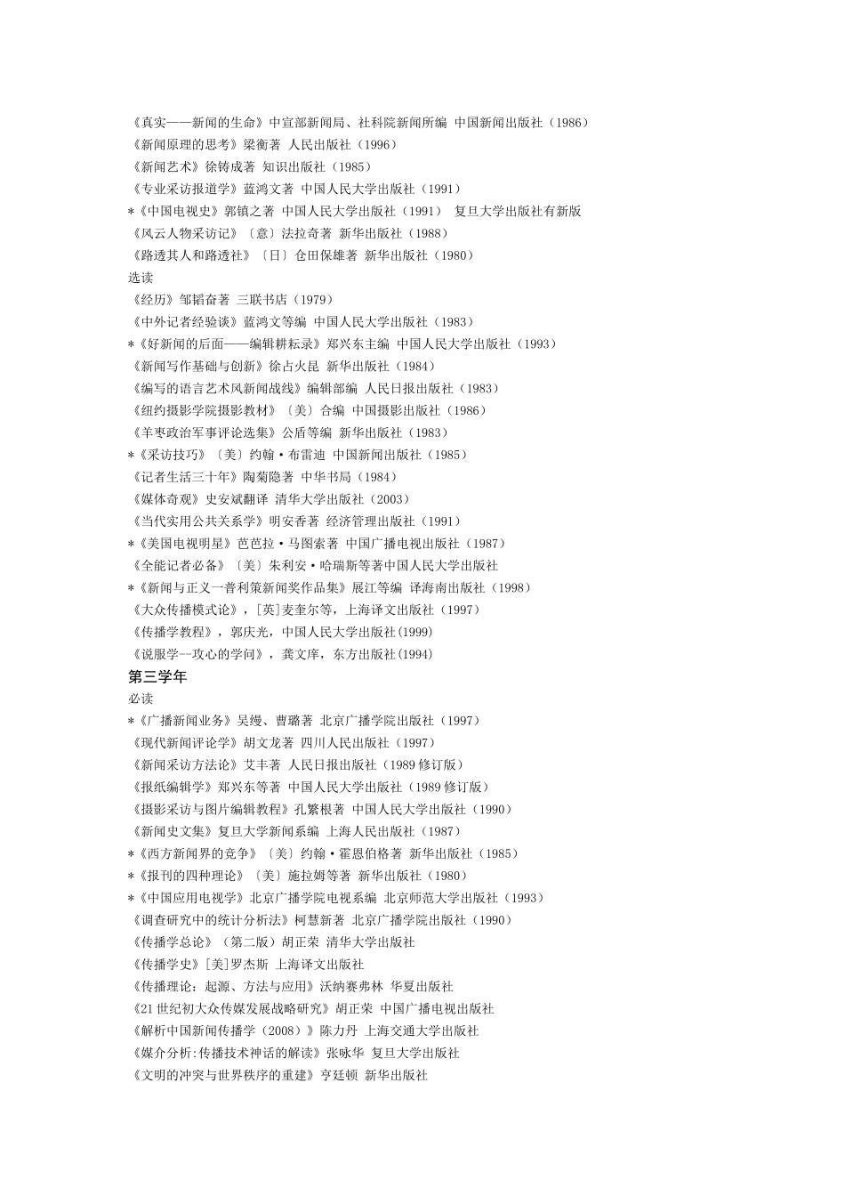 某汽车大学新闻学必读书目_第2页