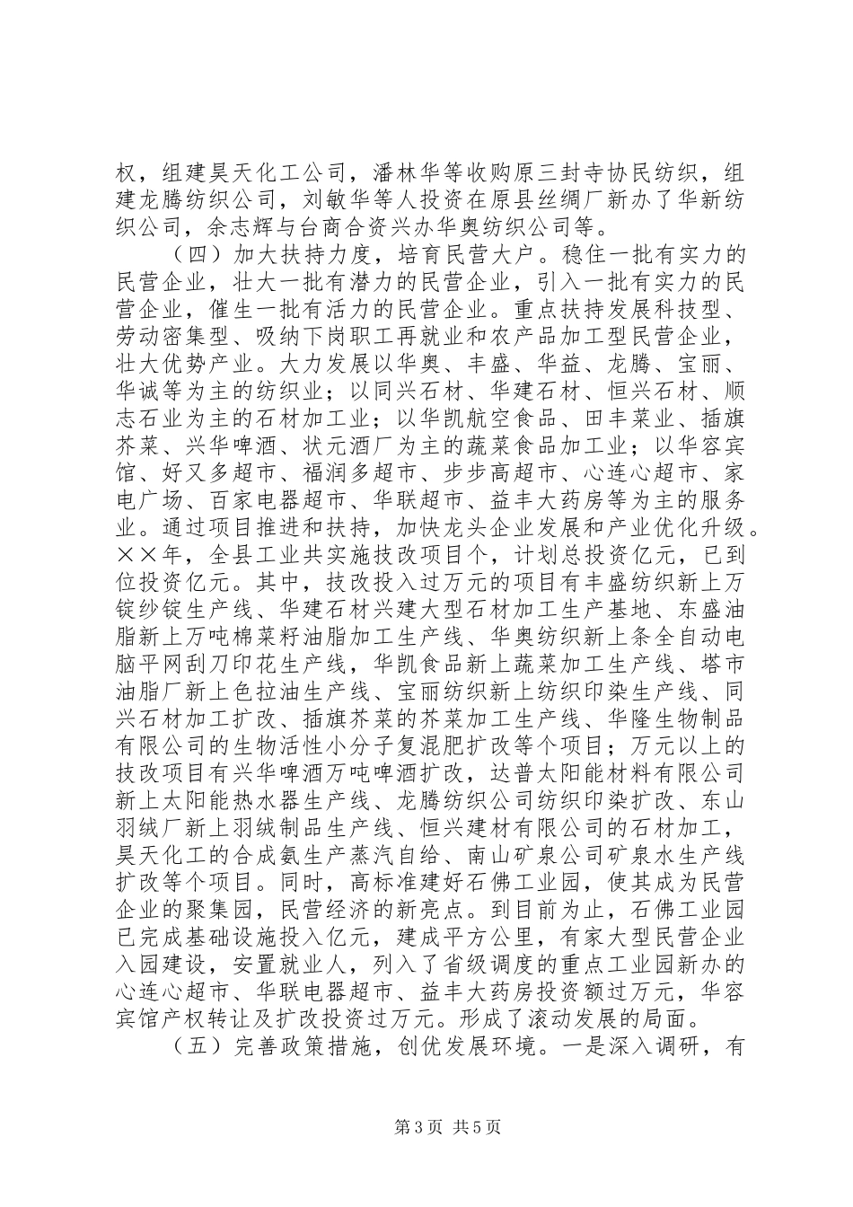 ×县年民营工作总结及年工作规划_第3页