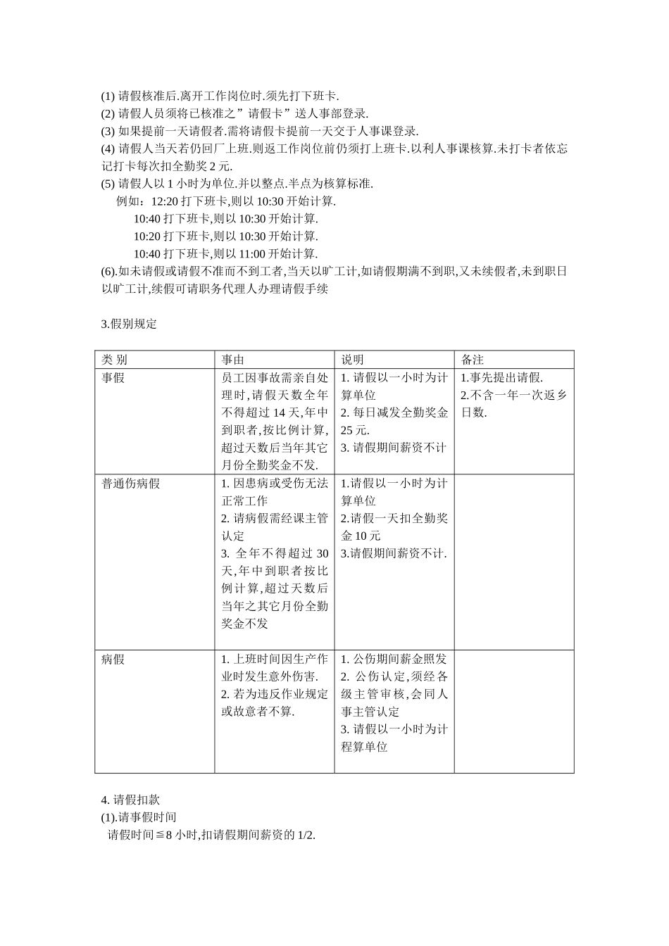 外企来料加工电子厂人事管理制度_第3页