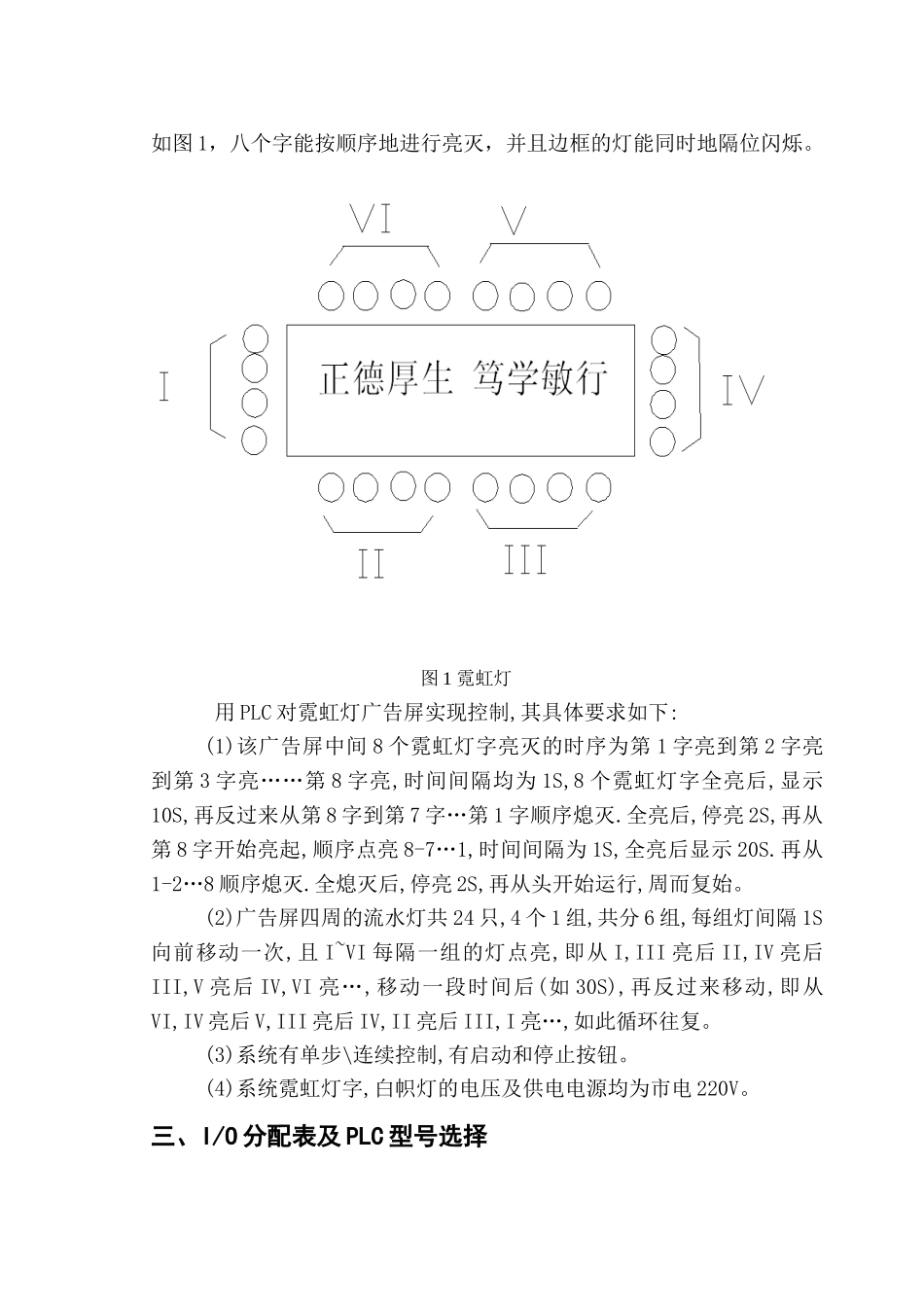 霓虹灯广告屏的PLC控制设计_第3页