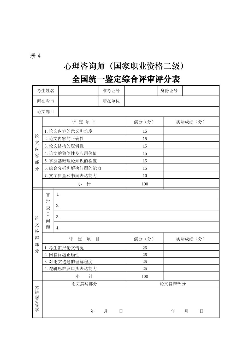 论心理咨询师国家职业资格二级综合评审实施办法_第3页