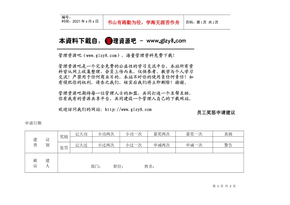 员工奖惩申请建议_第1页