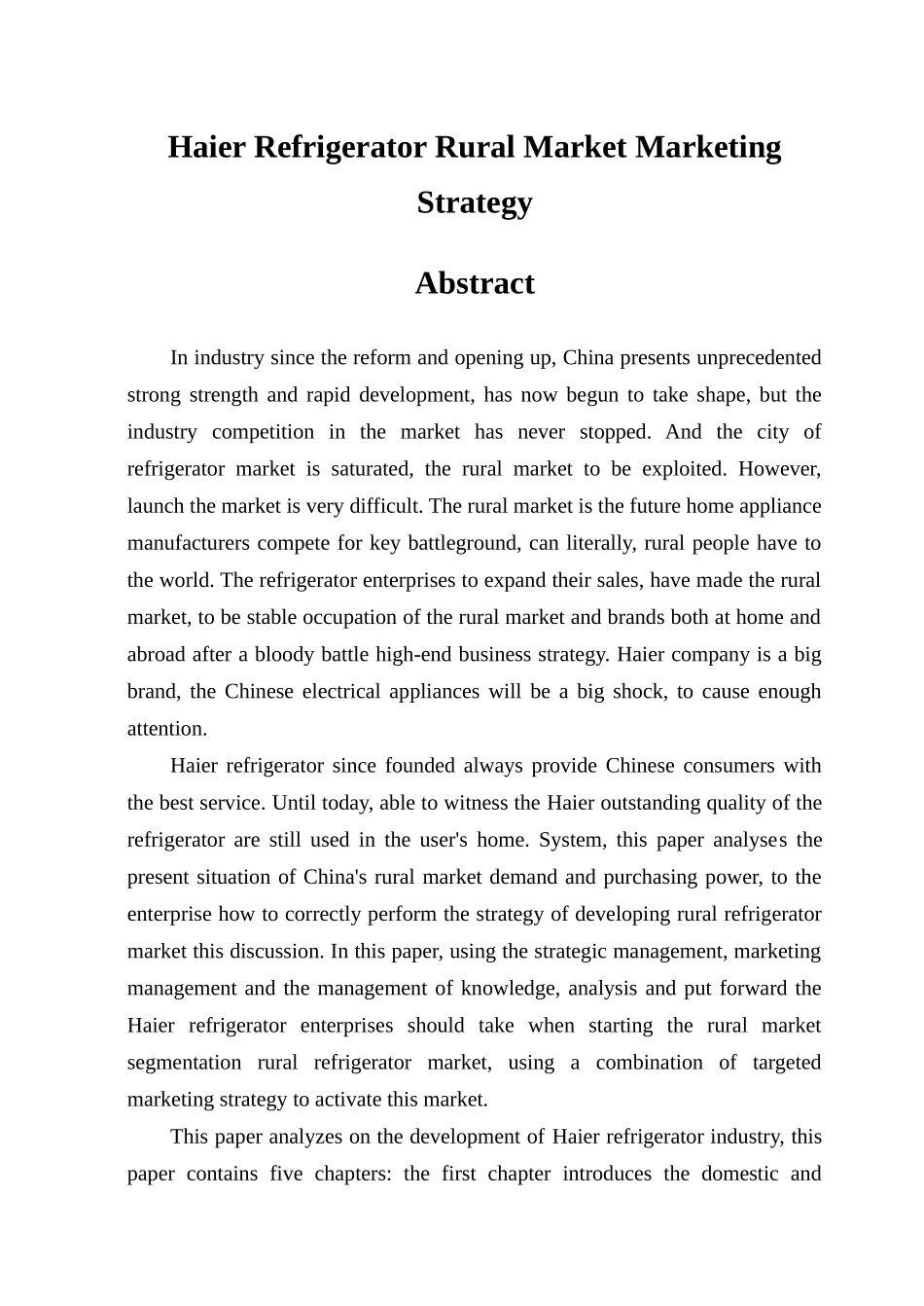 海尔冰箱农村市场营销策略_第3页