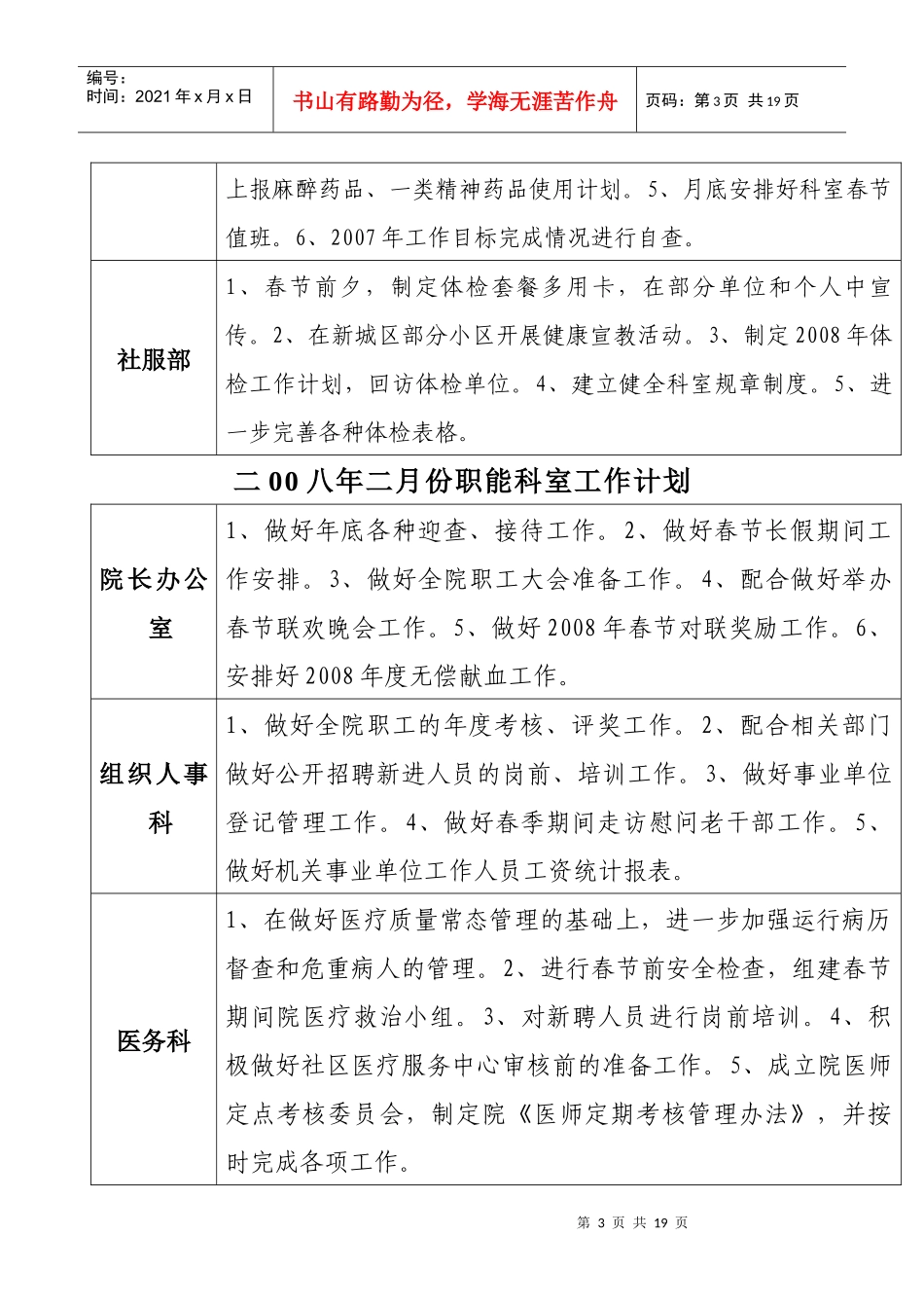 二00八年一月份职能科室工作计划[1]_第3页