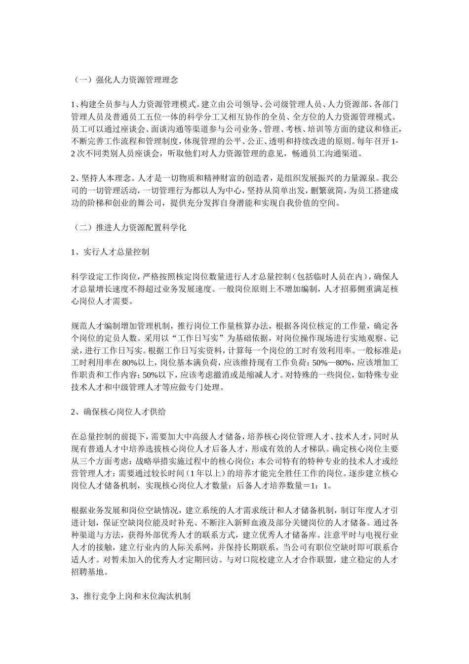 大型国企年度人力资源发展规划_第3页