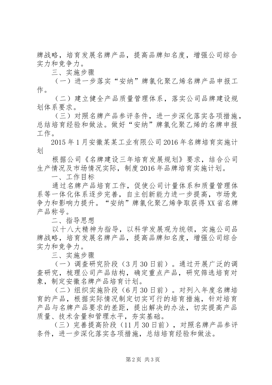 XX年品牌培育计划大全_第2页