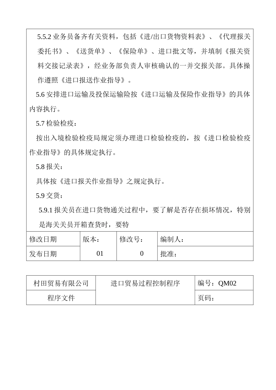 进口贸易过程控制程序(7)(1)_第3页
