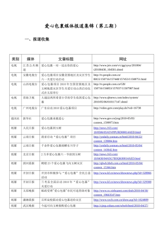 爱心包裹媒体报道集锦(第三期)