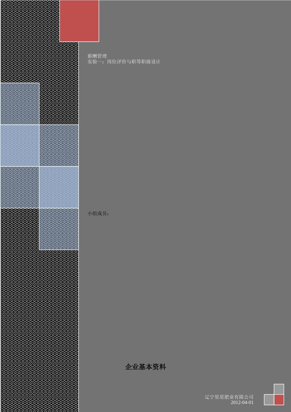 岗位评价与职等职级设计_第1页