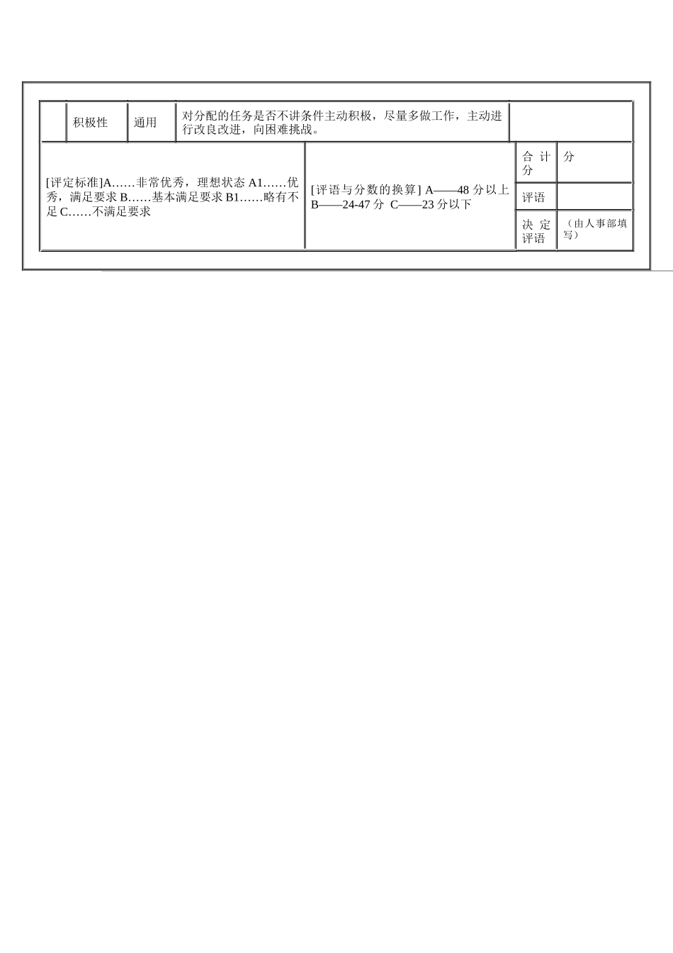 人事考评表（一）_第3页