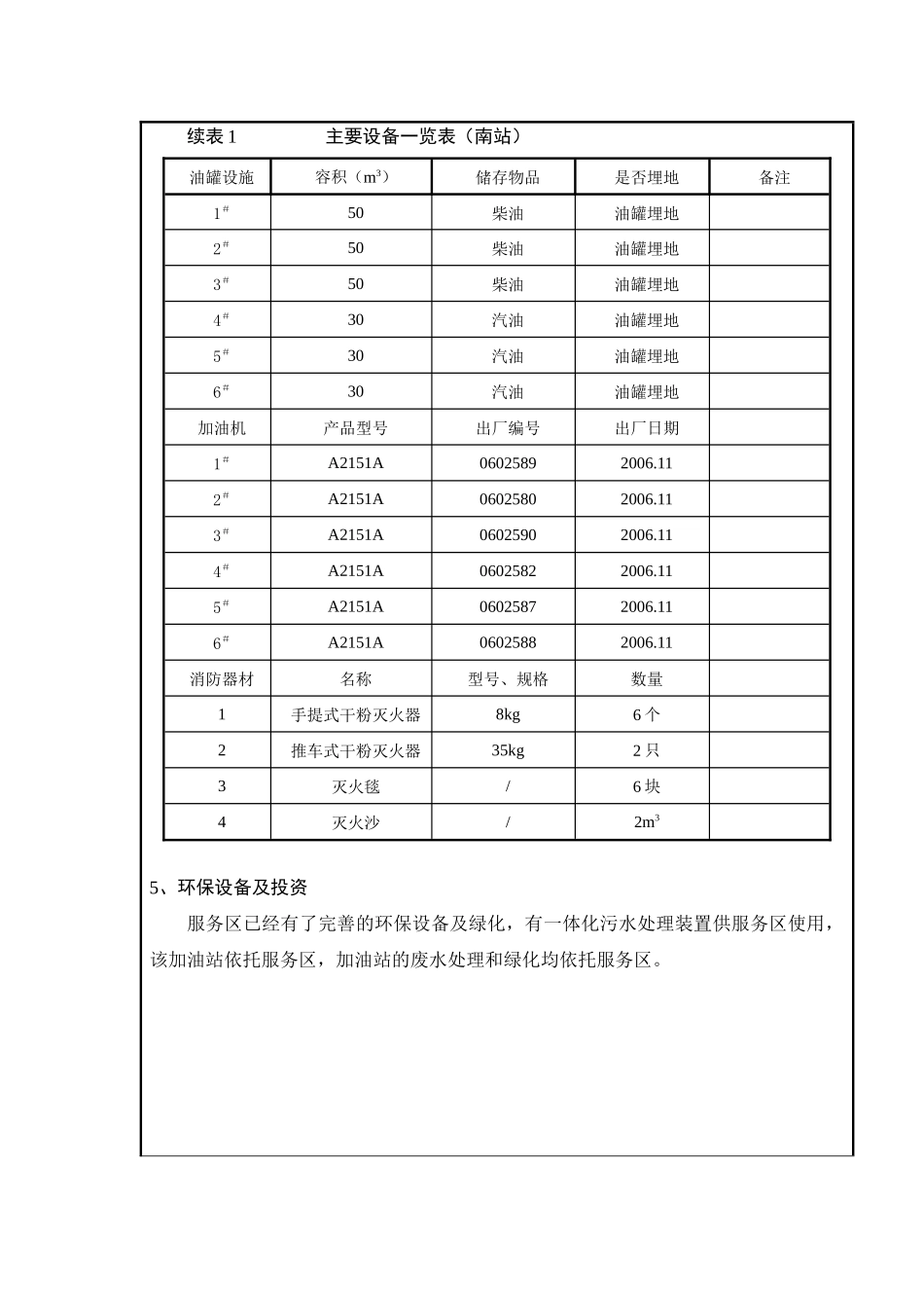 高速公路服务区加油站环评报告_第3页