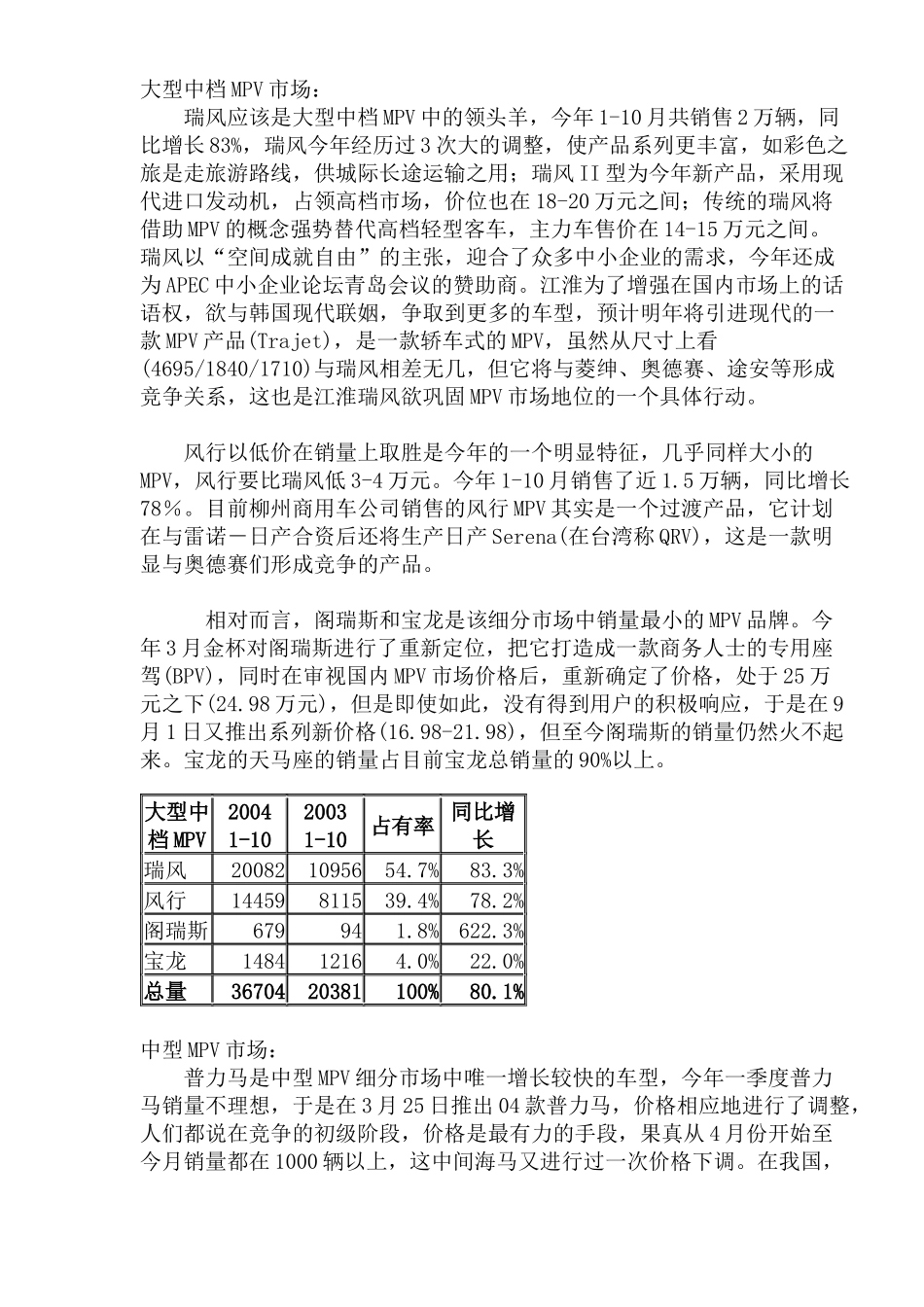 某某年MPV市场分析及某某年市场预测_第3页