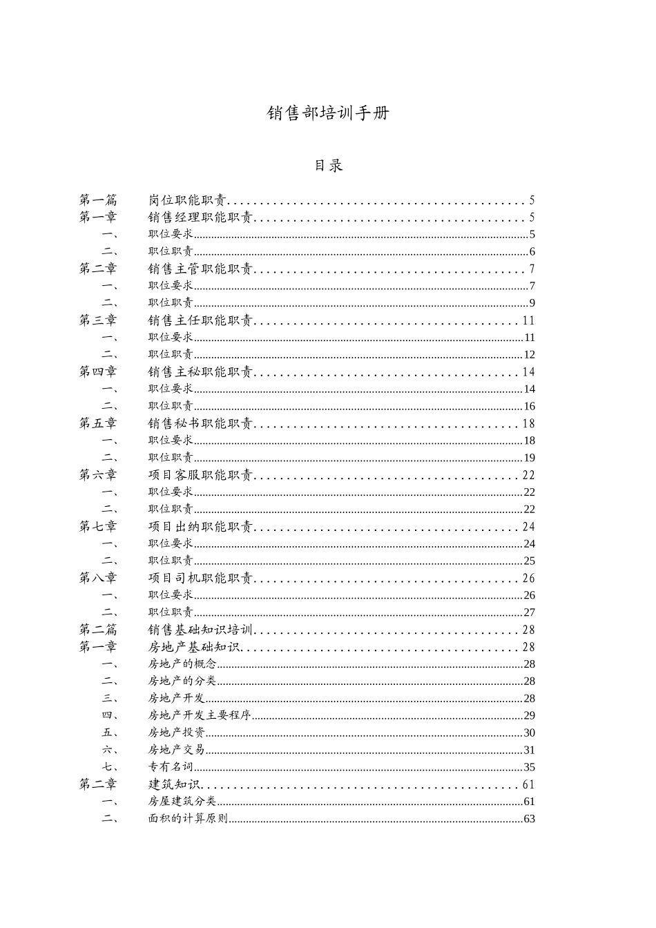 房地产销售部培训手册_第1页