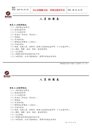 人力资源-202227人员档案表