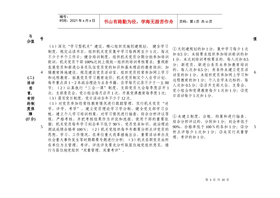 “六好机关党组织”的考评细则_第3页