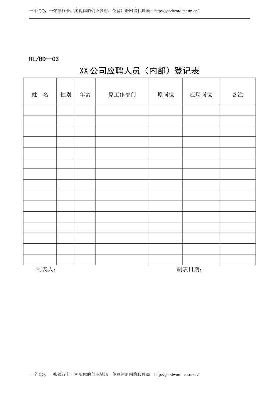 人力资源表单汇总_第3页