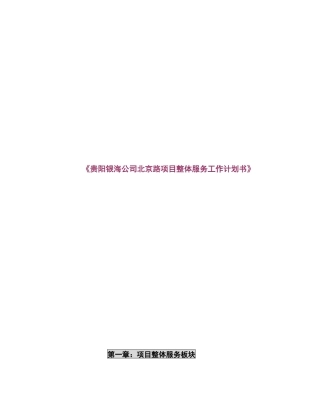 贵阳北京路项目整体服务工作服务计划书142501097
