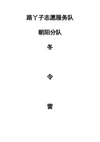 路丫子志愿服务队
