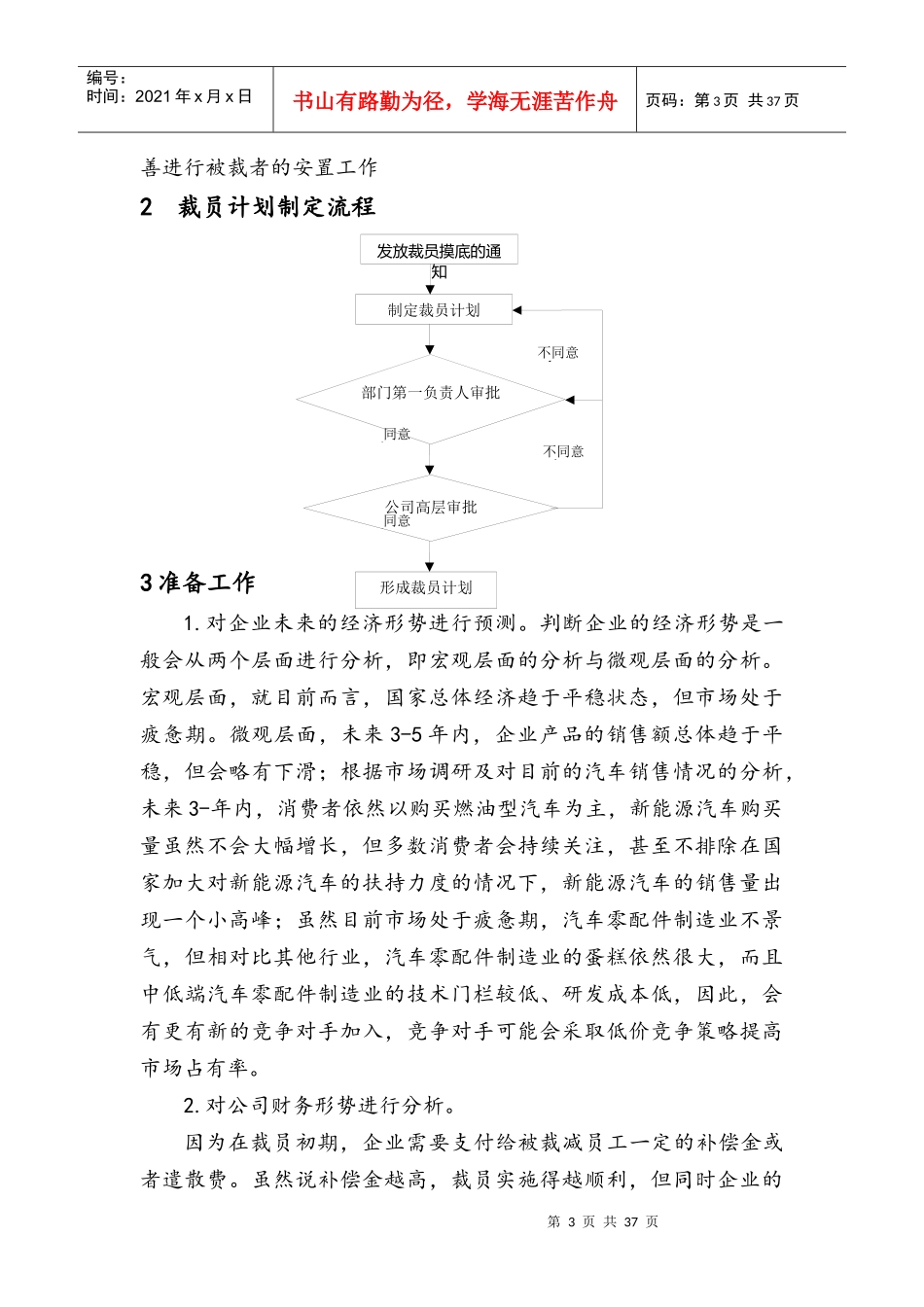奥法雷公司人事部裁员方案_第3页