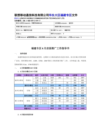 福建专区6月店面推广工作指导书