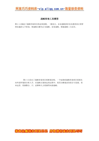 战略咨询工具模型(doc 8页)