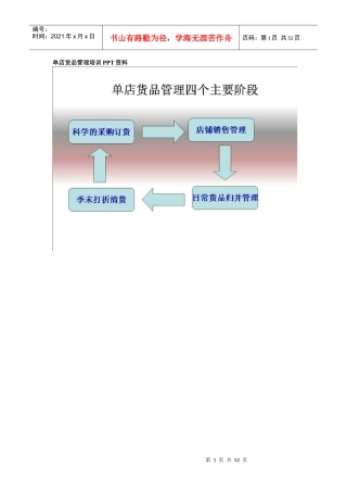 单店货品管理培训资料