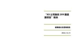 某地块项目营销报告