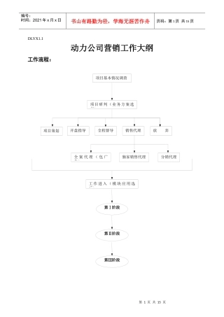 动力公司营销工作分析