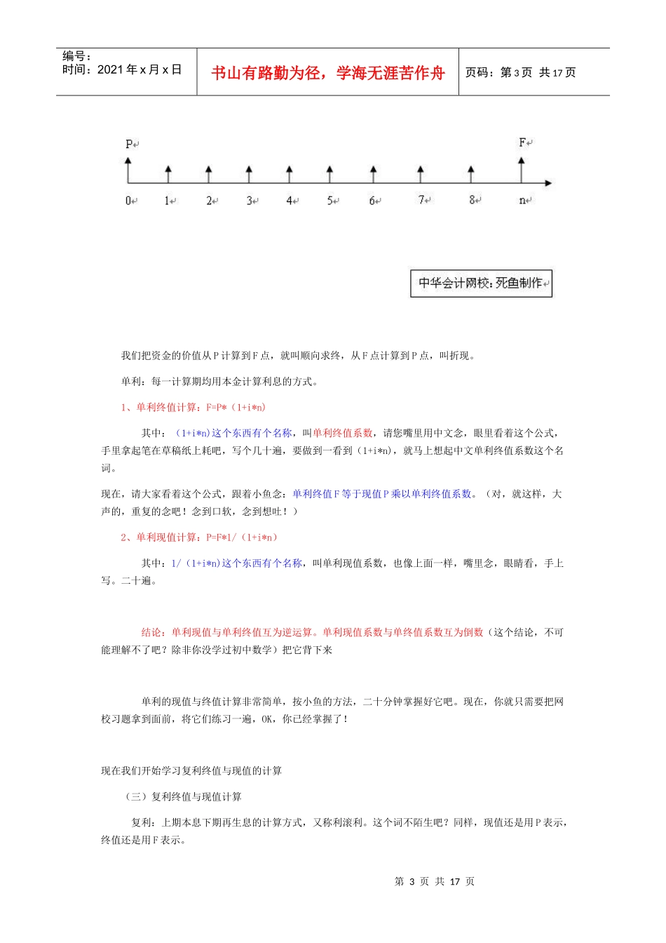 资金时间价值的快速学习方法_第3页