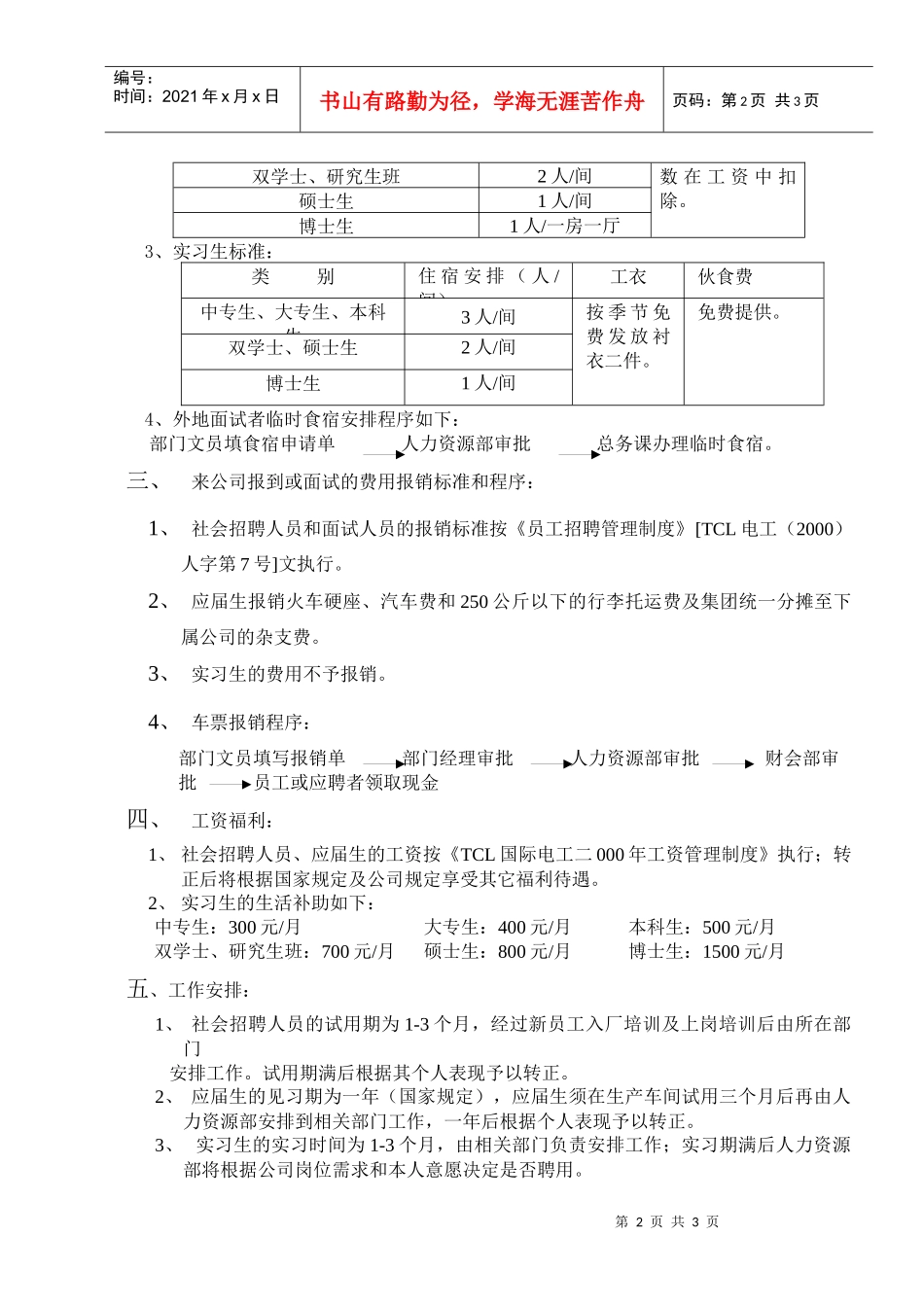 【精品文档】面试入职管理规定_第2页