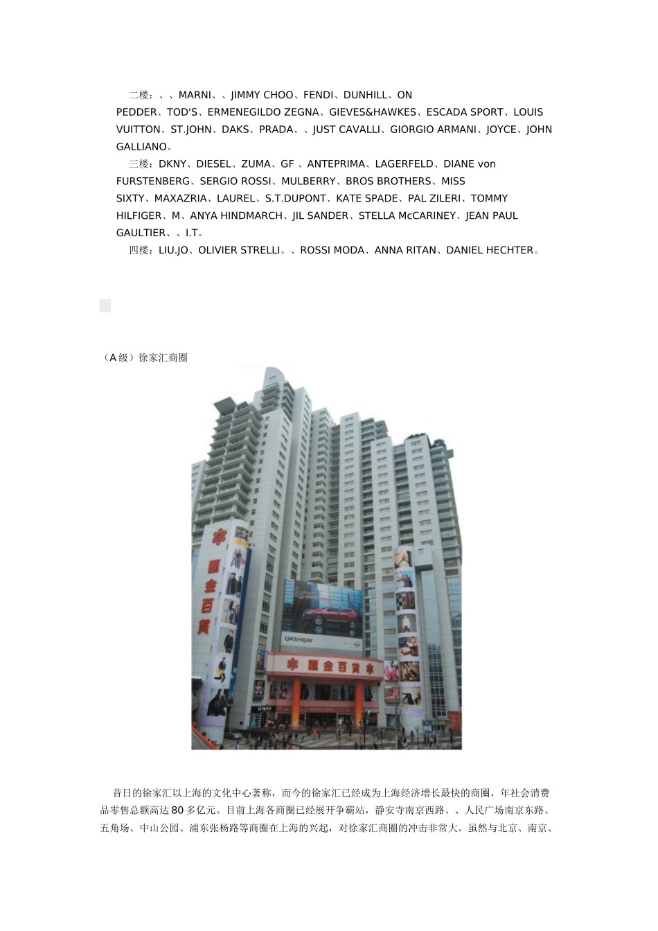 论上海主要商圈与商场调查_第2页