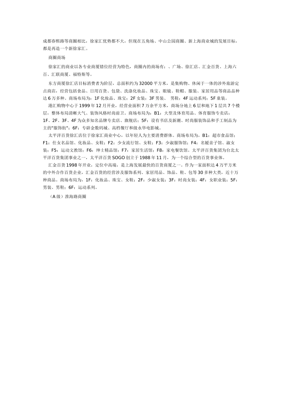 论上海主要商圈与商场调查_第3页