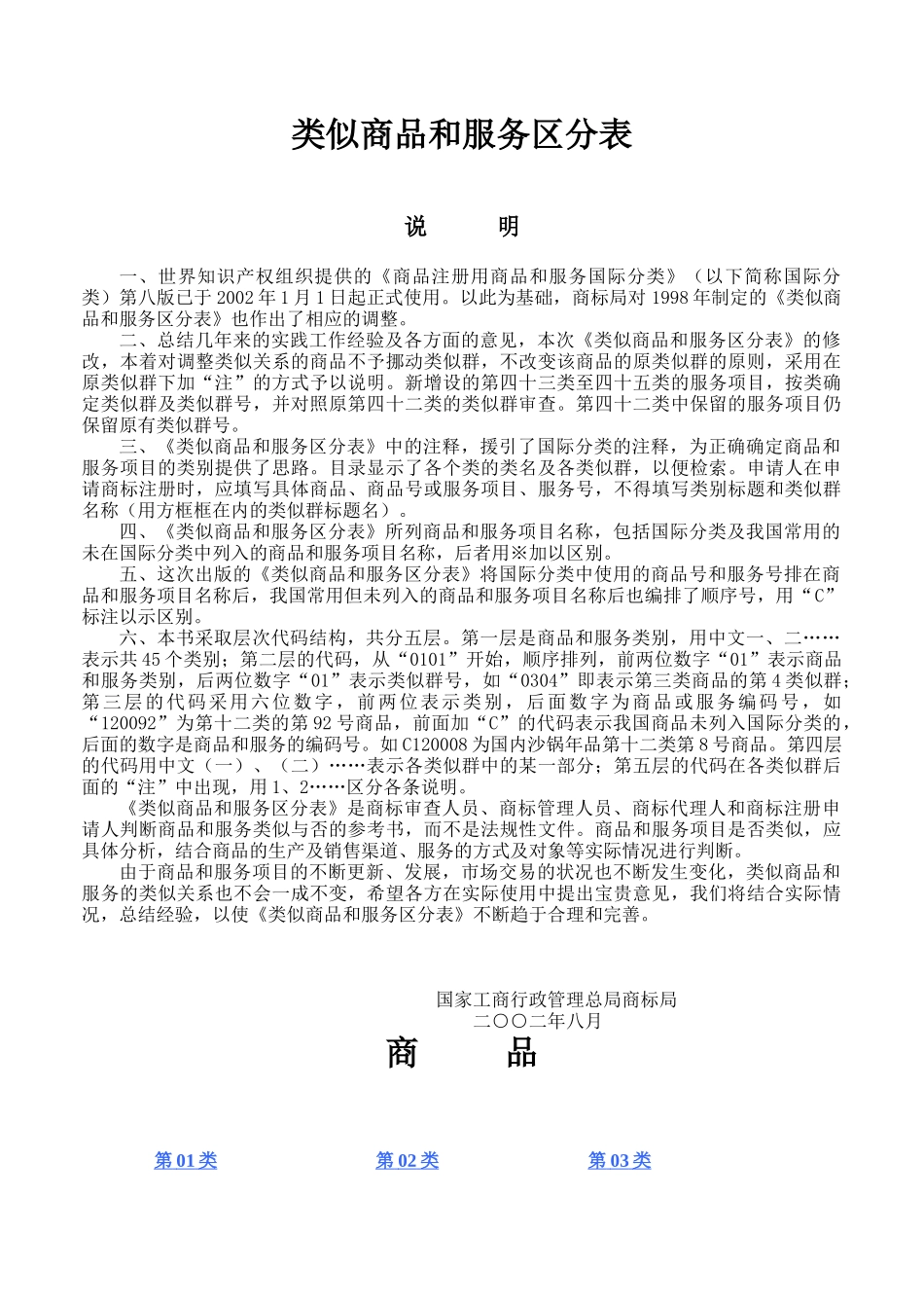 类似商品和服务区分表（第八版）_第1页