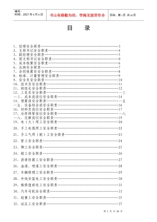 人力资源-2022HSE职责汇编