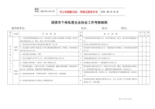 固原市个体私营企业协会工作考核细则