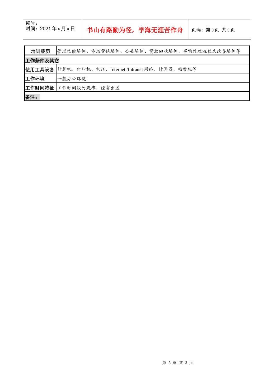 化妆品公司办事处负责人岗位说明书_第3页