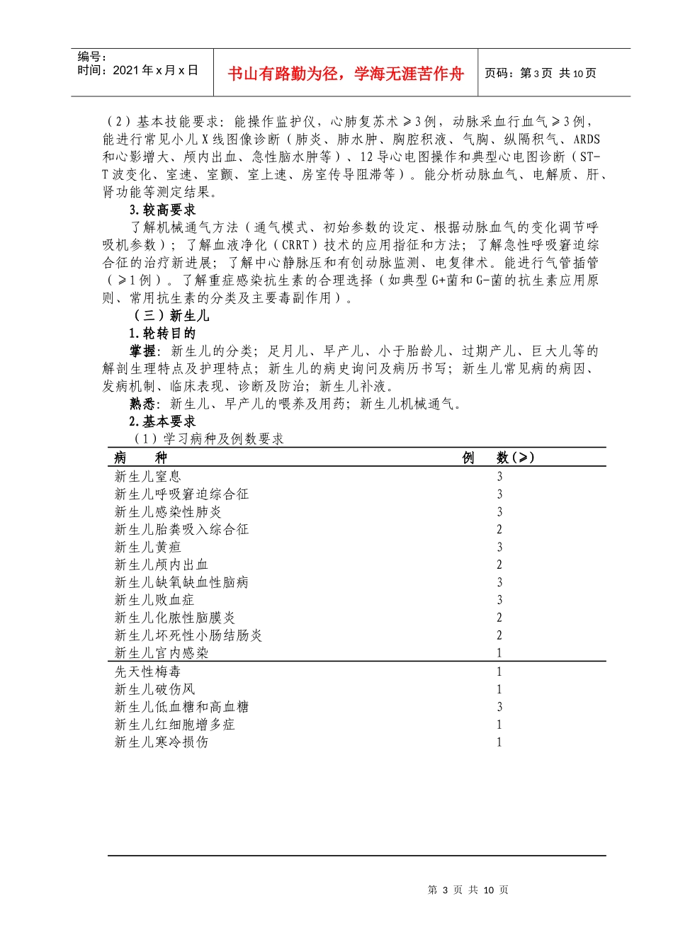 儿科医师培训细则_第3页