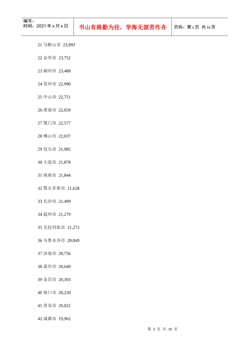 全国职工平均工资资料-XXXX_第2页