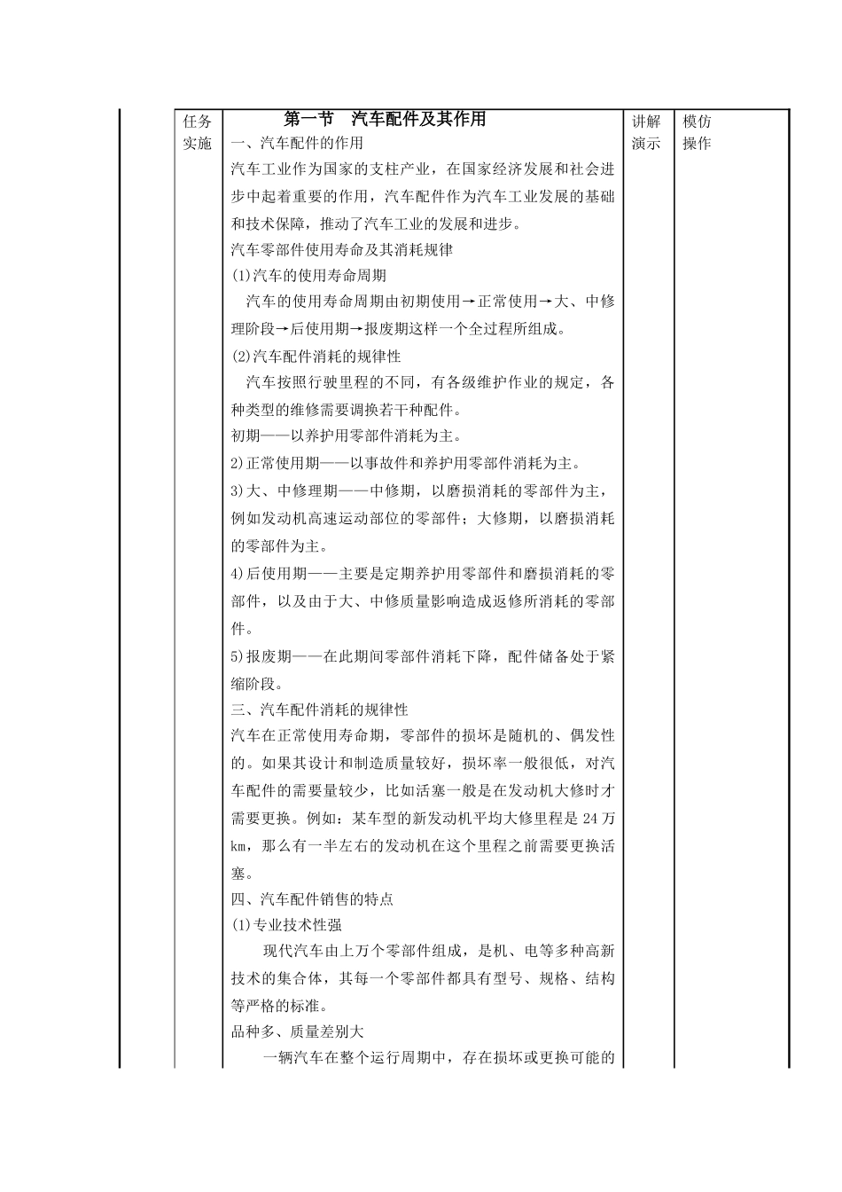 汽车配件管理与营销教案(124页)_第3页