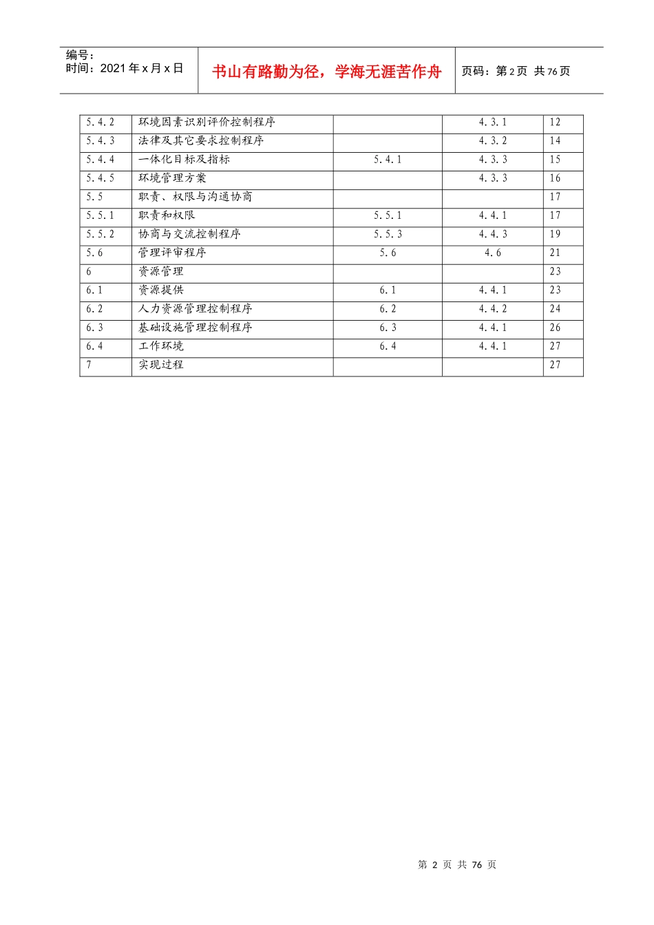 质量环境管理一休化手册_第3页