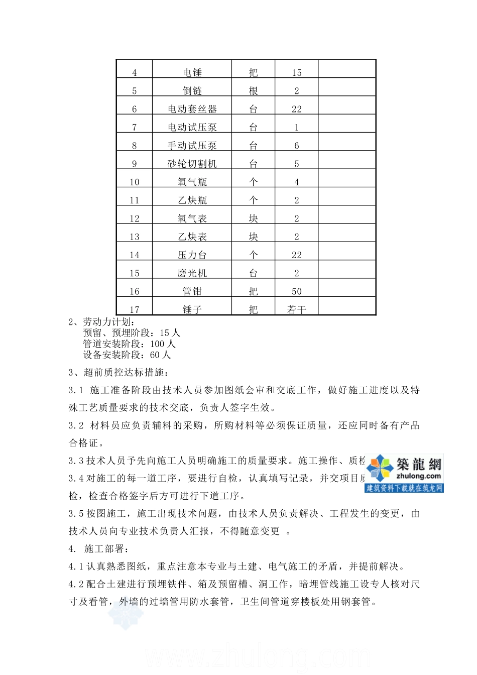 某建设大厦水暖施工方案_secret_第3页