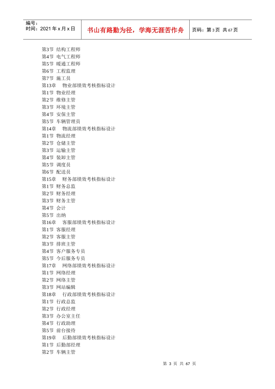 人力资源-202220大部门绩效考核指标设计全案_第3页