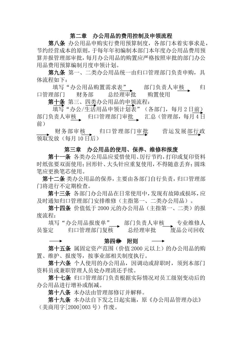 美的公司办公用品管理办法_第2页