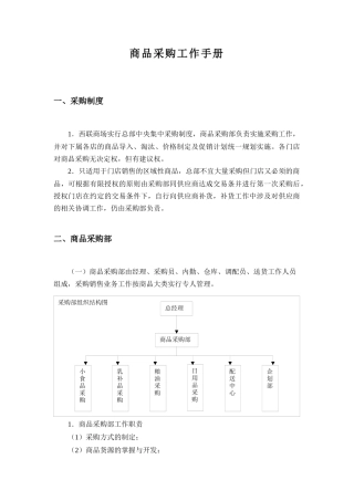 超市商品采购工作手册