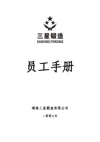 某某年湖南三星锻造公司员工手册