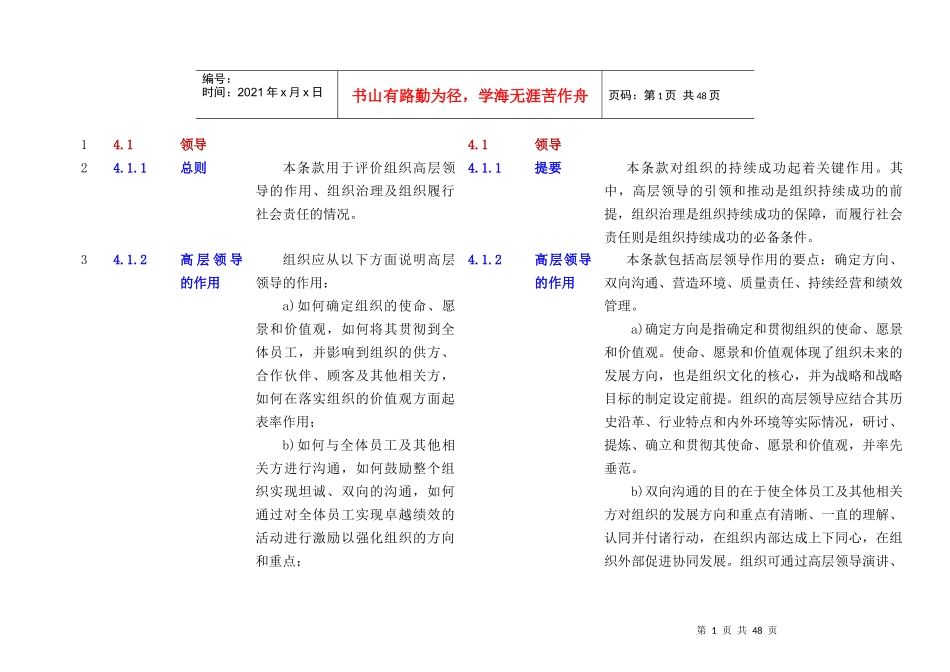 卓越绩效标准对照表_第1页