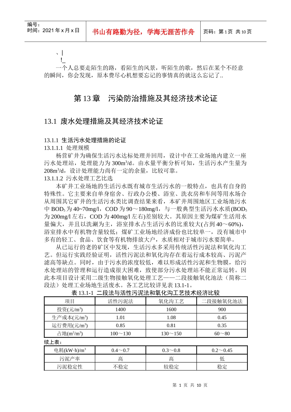 人力资源-20220Lcuxpn13 污染防治措施及其经济、技术论证_第1页