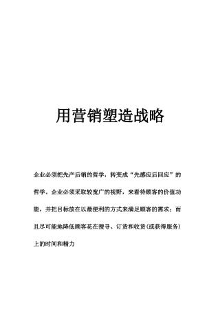 摩托罗拉市场分销战略咨询报告