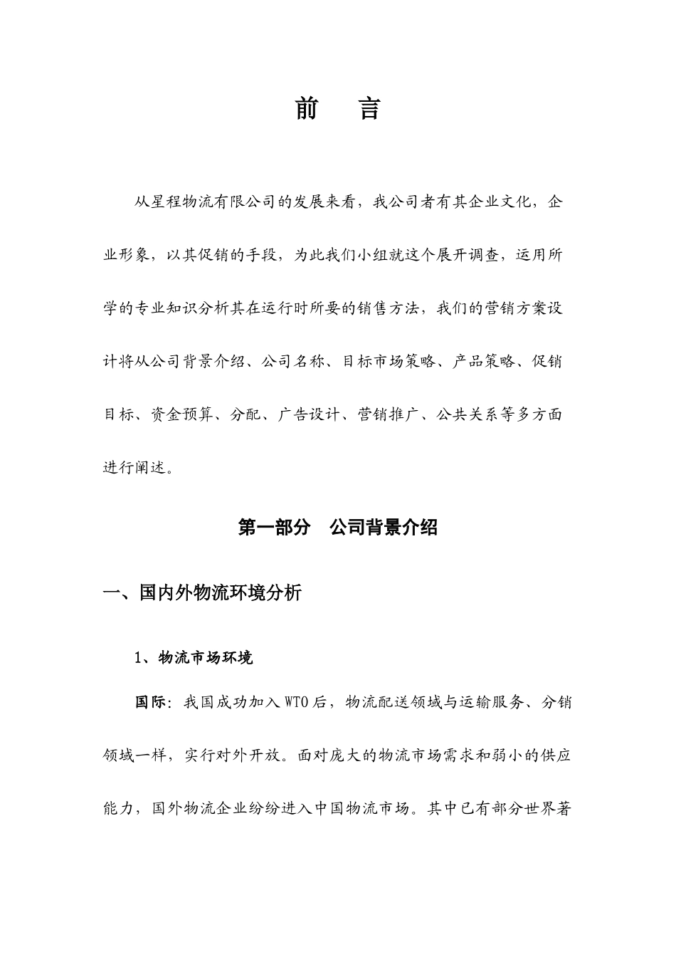 湖南星程物流有限公司营销方案_第3页